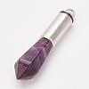 Natural Amethyst Pointed Pendants G-F413-03AS-1