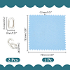 2Pcs Oval Spring Gate Rings FIND-UN0003-34B-3