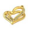 Ion Plating(IP) Real 18K Gold Plated 304 Stainless Steel Rhinestone Pendants STAS-P341-10G-01-2