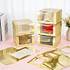 Foldable Cardboard Gift Cap Storage Boxes with Clear PVC Window CON-WH0099-66C-4