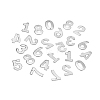 100Pcs 10 Style 201 Stainless Steel Charms STAS-CJ0001-232-7