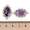 Natural Amethyst Faceted Horse Eye Links G-B126-02G-03-3