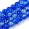 Transparent Crackle Baking Paint Glass Beads X1-DGLA-T003-01C-03-1