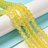 Baking Paint Imitation Jade Glass Round Bead Strands X1-DGLA-Q021-8mm-24-1
