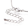Brass Round Snake Chain Necklaces Making MAK-L025-02P-4