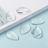 Transparent Teardrop Glass Cabochons X-GGLA-R024-30x20-8