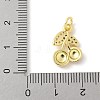 Brass Micro Pave Cubic Zirconia Pendants KK-P294-46G-3