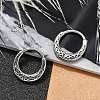 316 Surgical Stainless Steel Hoop Earrings EJEW-G416-36AS-2