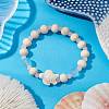 Synthetic Turquoise & Wood & Glass Beaded Stretch Bracelets for Boys Girls BJEW-JB11129-01-2