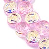 Electroplate Baking Paint Transparent Glass Beads Strands GL-CBA2ED2-05D-3
