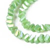 Electroplate Opaque Glass Beads Strands GLAA-N022-4mm-16-4