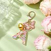 Letter A Resin & Butterfly Acrylic Pendant Keychain KEYC-JKC00932-2