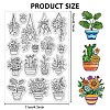 Potted Plant PVC Plastic Clear Stamps DIY-WH0631-0124-2