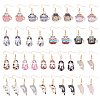 18Pair 304 Stainless Steel Cat Shape Dangle Earrings EJEW-UN00018-1
