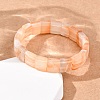 Dyed & Heated Natural Carnelian Faceted Beaded Stretch Bracelets for Women BJEW-K251-08E-3