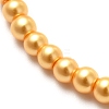 Baking Painted Pearlized Round Glass Pearl Beaded Bracelet for Girl Women BJEW-JB06815-4
