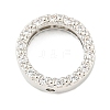 Brass Micro Pave Clear Cubic Zirconia Beads Frame KK-P277-58A-P-1