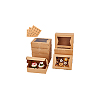 20Pcs Rectangle Kraft Paper Storage Gift Boxes with Clear Visible Window CON-BC0007-42-1-7