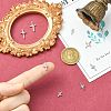 8Pcs 8 Styles Brass Micro Pave Clear Cubic Zirconia Charms KK-CJ0004-22-4