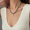 Natural Lapis Lazuli Beaded Necklace YU5280-4