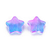 Two Tone Transparent Spray Painted Glass Beads GLAA-T022-25-C04-4