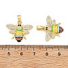 Brass Micro Pave Black Cubic Zirconia Pendants CU-T001-05G-3