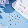 30Pcs 2 Colors Rhodium Plated 925 Sterling Silver Cord Ends STER-ME0001-41A-4