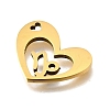 201 Stainless Steel Pendants STAS-A116-01G-10-2