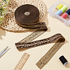 24M Polyester Flower Jacquard Ribbons OCOR-WH0045-22B-4