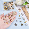 80Pcs 10 Styles DIY Starfish Tibetan Style Alloy Pendants & Links Connector Charms Findings Kits FIND-HY0004-63-3