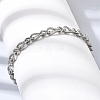201 Stainless Steel Figaro Chain Bracelets STAS-T077-04P-3