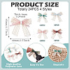 24Pcs 4 Styles Polyester Lace Bowknot Ornament Accessories DIY-TA0015-29-4
