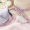 11 Yards Polycotton(Polyester Cotton) Embroidery Flower Ribbon OCOR-GA0001-98B-5