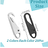 40Pcs 2 Colors Detachable Alloy Zipper Sliders FIND-AR0006-55-2