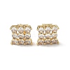 Brass Micro Pave Clear Cubic Zirconia Clip-on Earrings EJEW-A132-02C-G-4
