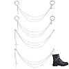 4Pcs 2 Styles Brass Chain Boot Strap Chains HJEW-DR00219-1