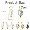 10Pcs Natural Cultured Freshwater Pearl Rice Charms PALLOY-YW00075-3