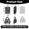 28Pcs 14 Styles Alloy Enamel Pendants ENAM-HS0001-12-2