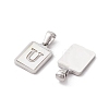304 Stainless Steel Pave Shell Pendants STAS-G327-01P-U-2