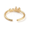 Constellation/Zodiac Sign Brass Cuff Rings RJEW-O042-06G-K-3