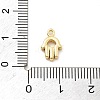 Brass Micro Pave Cubic Zirconia Charms KK-R220-02G-01-3