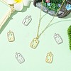 6Pcs 2 Colors Brass Micro Pave Cubic Zirconia Pendants KK-CJ0003-22-6