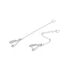 Anti-Tarnish Rhodium Plated 925 Sterling Silver Snap on Bails Chain Extenders STER-N016-19P-2