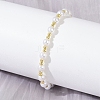 ABS Imitation Pearl Round Beads Bracelets for Women BJEW-M104-01G-5