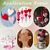 12Pcs 3 Colors Heart Wool Needle Felting Decoration DIY-SC0030-15-4