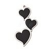 304 Stainless Steel with Black Enamel Pendants SA-CBA061A-03P-1