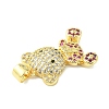 Brass Micro Pave Cubic Zirconia Pendants ZIRC-F138-08G-4