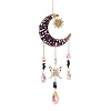 Natural Amethyst Chips Moon Crystal Suncatcher RN-T001-01A-1