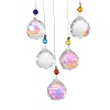 Butterfly Iron Colorful Chandelier Decor Hanging Prism Ornaments HJEW-P012-02G-3