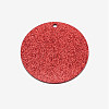 Flat Round Felt Glitter Photo Frame Card HJEW-WH0036-10A-2